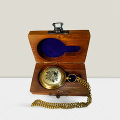 Reloj de bolsillo de latón con cadena y grabado personalizado BPCW23