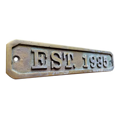 Vintage Patina Brass Custom Address Sign