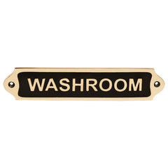 Washroom Brass Plaque 22x5 cm WBP20