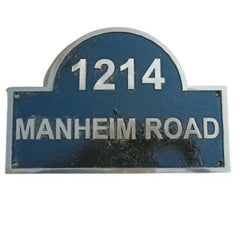 Deep Engraved Brass House Number in Black