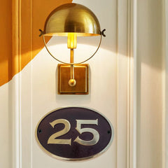 Antique Finish Oval Brass Number Plate