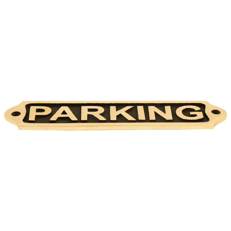 Luxury brass parking sign for home
