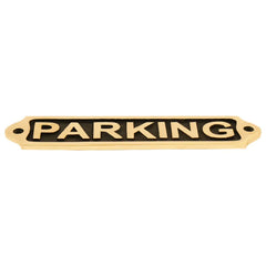 Luxury brass parking sign for home