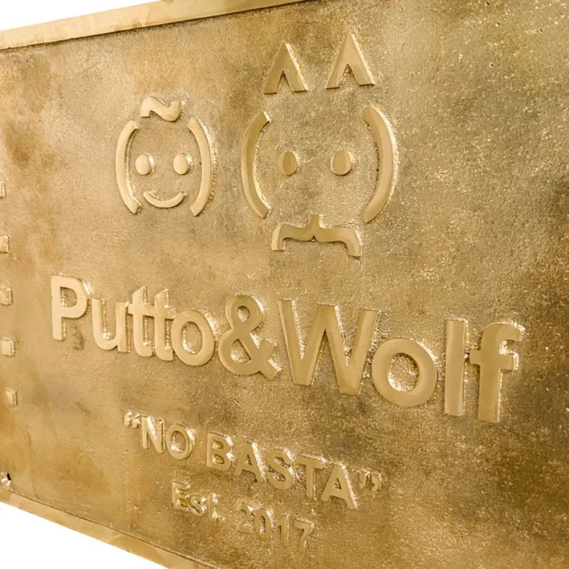 Custom brass house name plaque