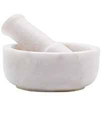 ‎White Marble 4X3 Inch Mortar and Pestle