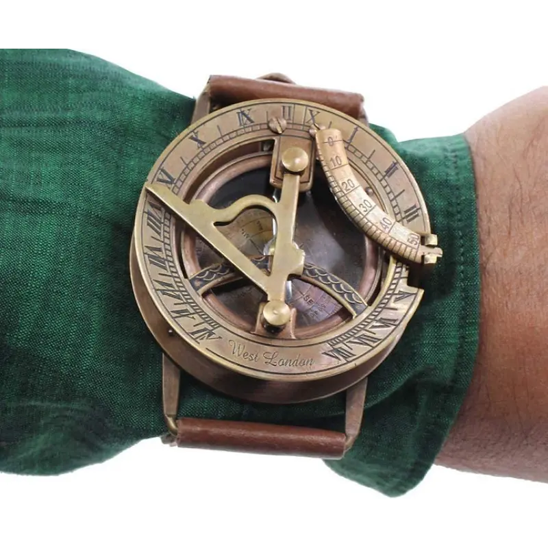 Steampunk Wrist Navitron Brass Sundial Compass SBC41