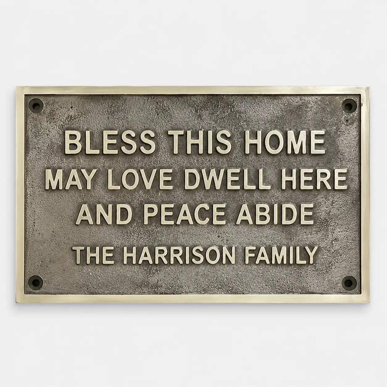 Engraved brass and bronze plaques with custom logo and inscription