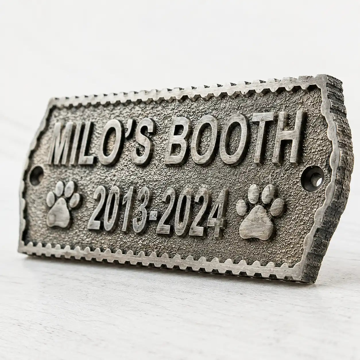 Custom brass name sign for home or office door