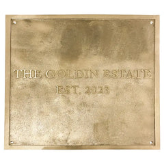 Engraved Brass Plaques: Business Name, Logo & Address