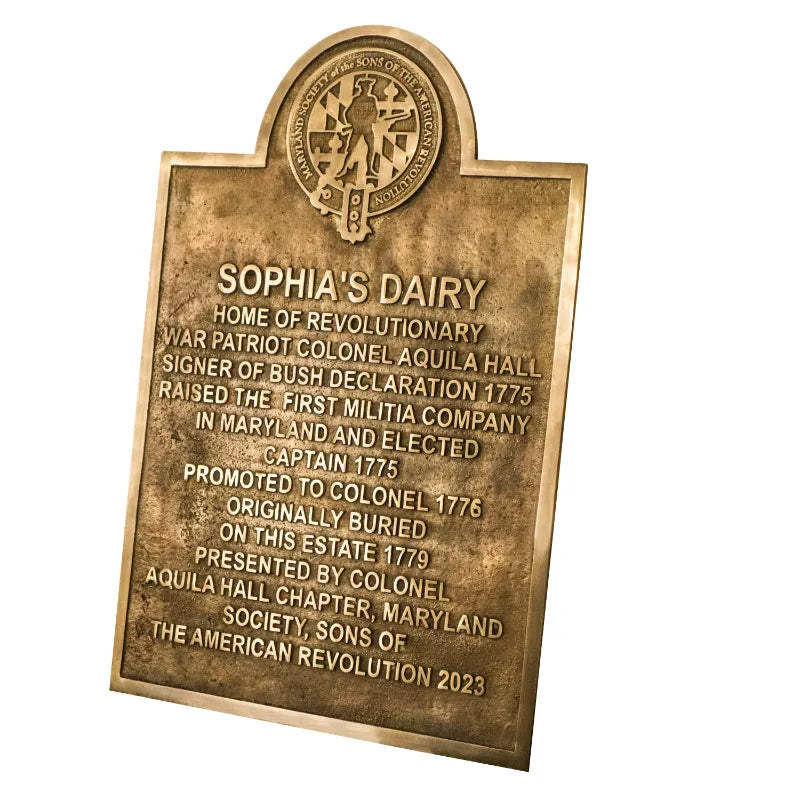 brass commemorative plaque arch design