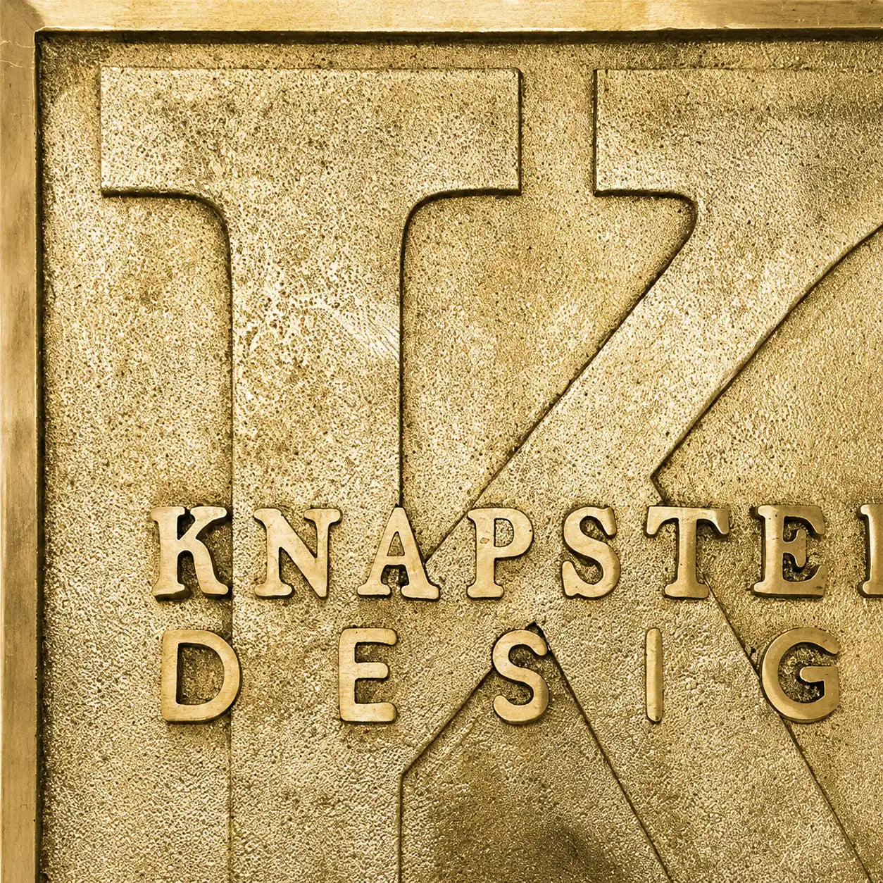 Custom brass address plaque with black and silver engraving