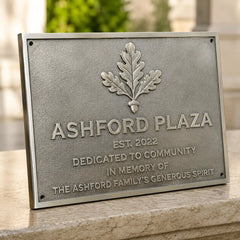 Premium brass address plaque with custom engraved lettering