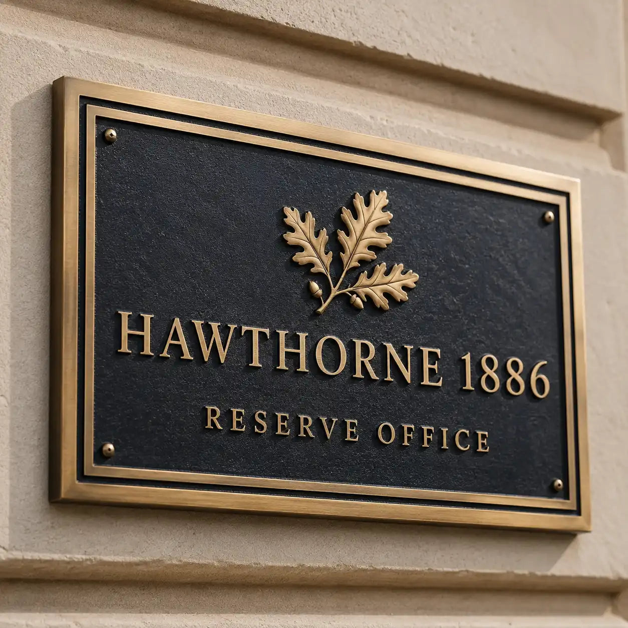 Personalized engraved brass house number plaque with premium craftsmanship