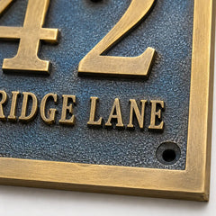 Weather-resistant oil rubbed bronze address plaque for residential homes