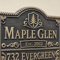 Personalized solid brass 3D plaque with custom design
