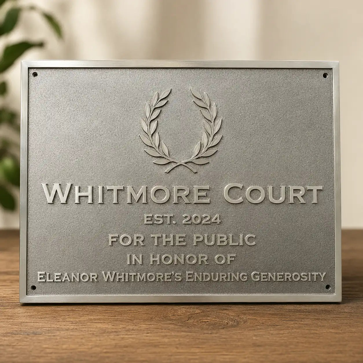 Handcrafted brass address sign for homes, offices, and businesses