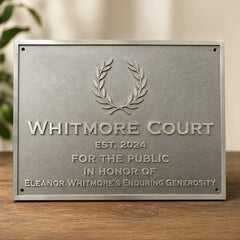 Handcrafted brass address sign for homes, offices, and businesses