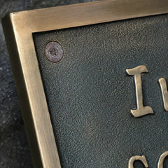 Engraved bronze memorial plaque for parks, gardens, or cemeteries