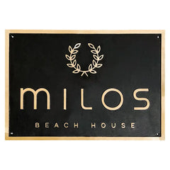 brass address plaque black finish
