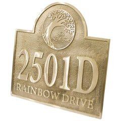 brass address plaque, brass plaque for home address