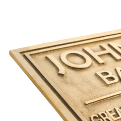 brass address plate custom