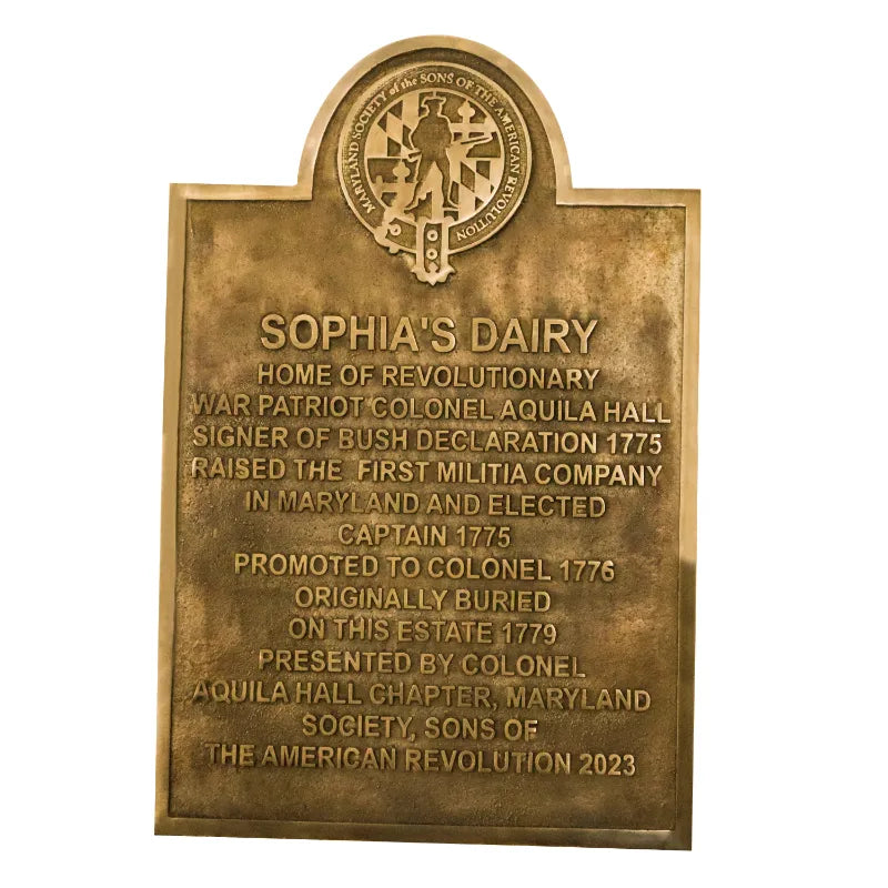 arched memorial plaque bronze