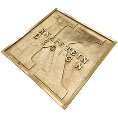 Custom brass office plaque | Custom engraved brass Plaques with shiny finish border