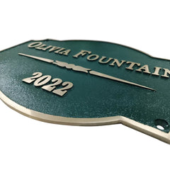 Brass door address plate—weather-resistant brass address sign outdoor