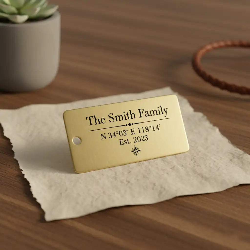 solid brass custom tag