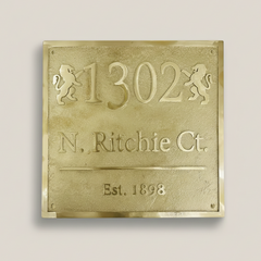 Custom Brass Plaque – Personalized Address, Name & Number Plate