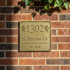 Custom Brass Plaque – Personalized Address, Name & Number Plate