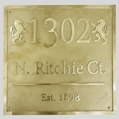 Custom Brass Plaque – Personalized Address, Name & Number Plate