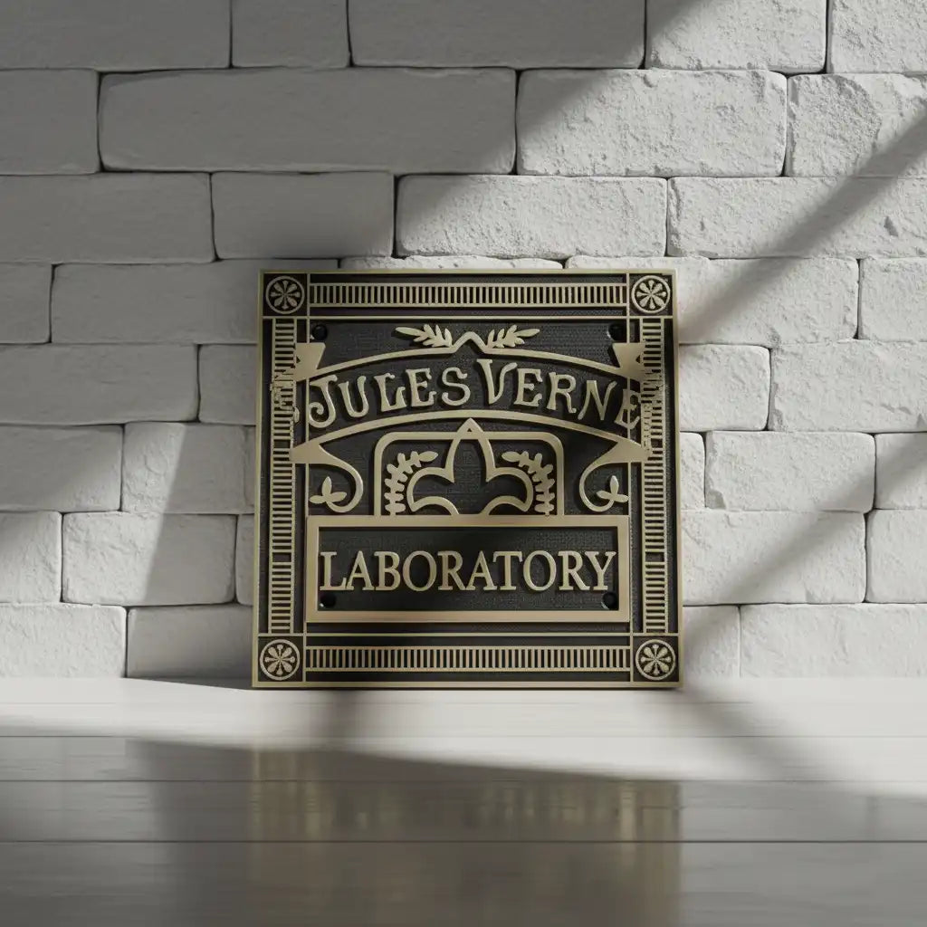 Black and Silver Brass Address Sign