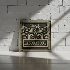 Black and Silver Brass Address Sign