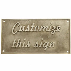 Personalized brass room sign |
Solid brass engraved plaque