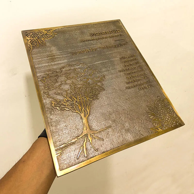 Brass Plaque: Unique Design, Custom Engraved & Antique finish