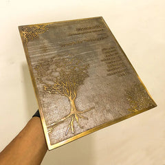 Brass Plaque: Unique Design, Custom Engraved & Antique finish