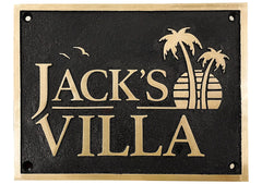 Black bg brass door sign custom | handcrafted custom brass plaque