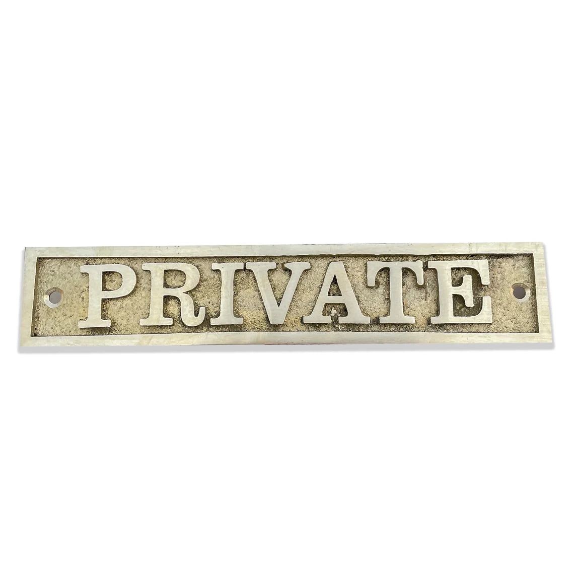Custom engraved private door plate | Solid brass door sign private