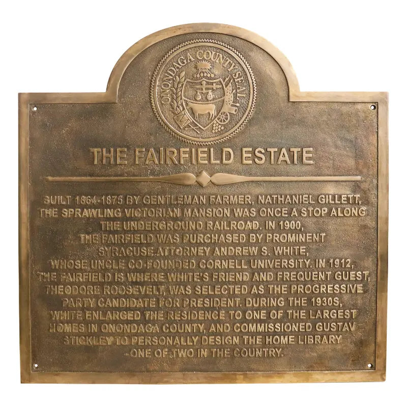 Custom engraved historic house sign