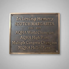 custom bronze commemorative plaque
