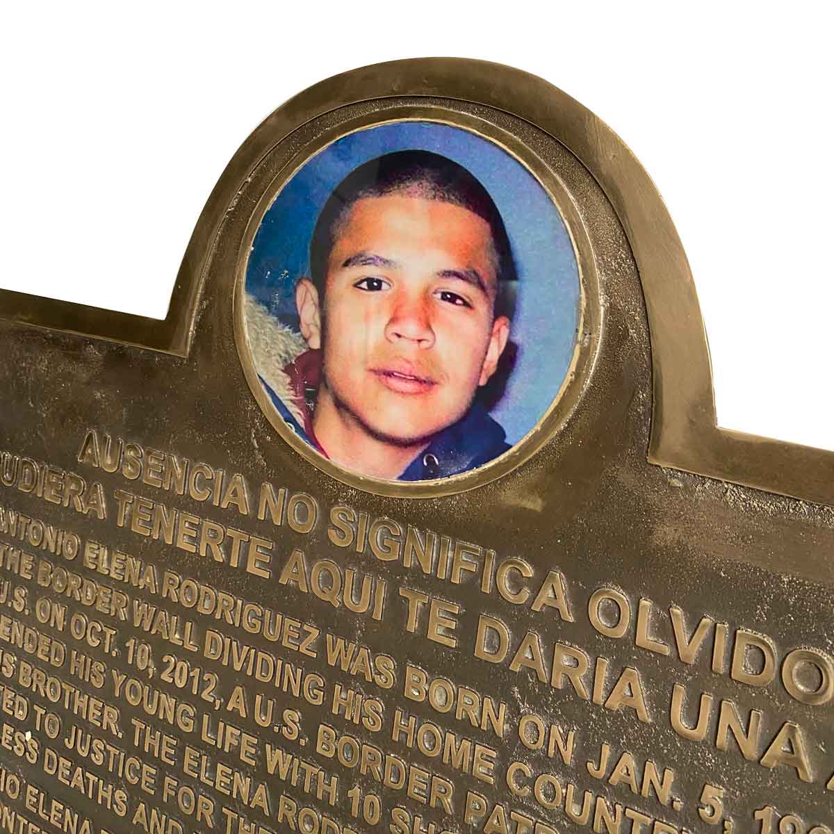 photo bronze memorial plaque