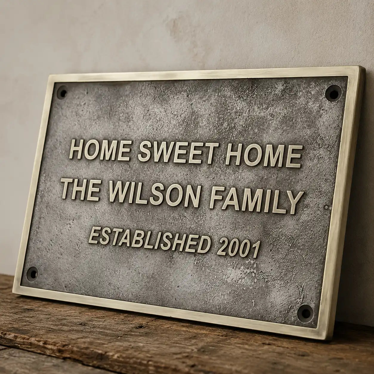 Custom brass and bronze plaques with personalized engraving for memorials, business signage, dedication plaques, and architectural applications