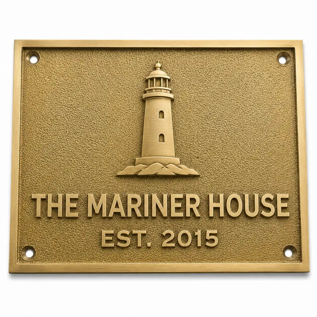 Handcrafted brass plaque with personalized engraving for wall display