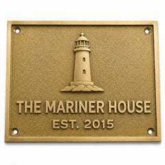 Handcrafted brass plaque with personalized engraving for wall display