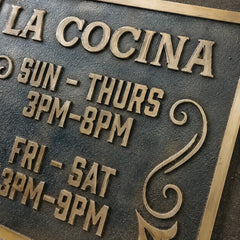 Solid bronze plaque with personalized custom engraving