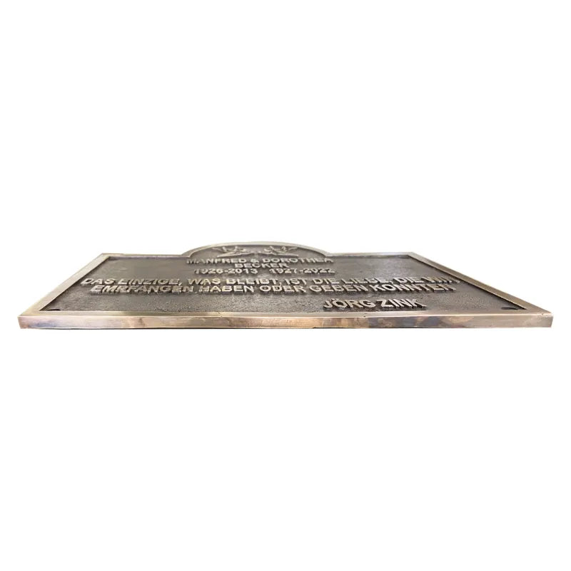 cast bronze memorial plaque