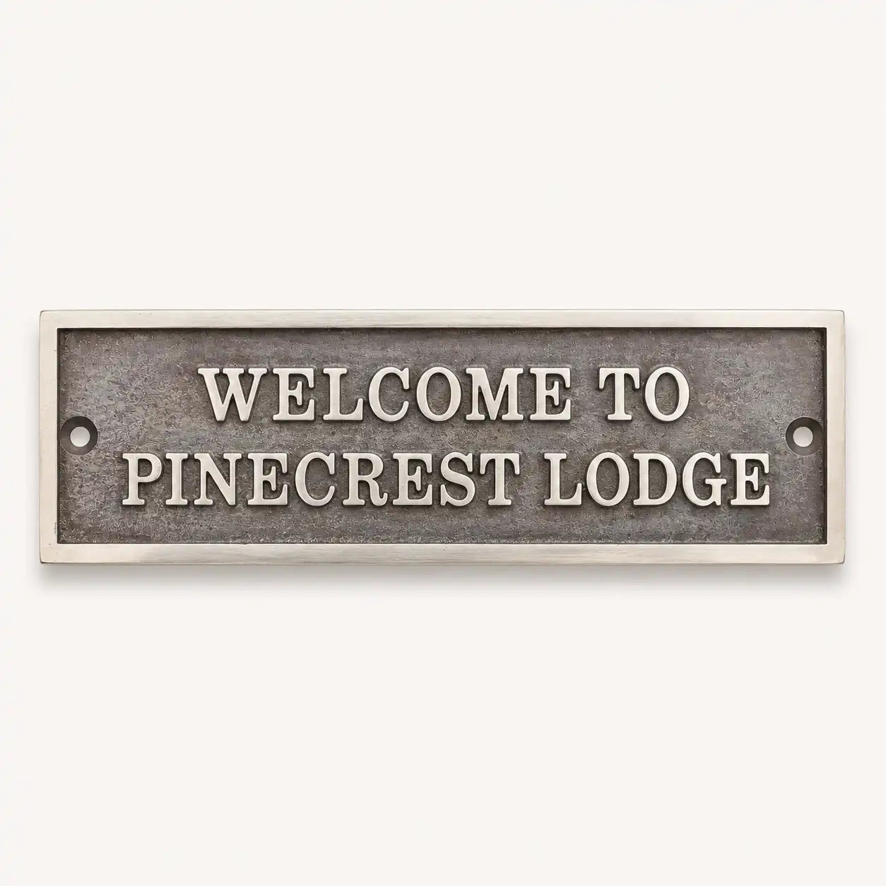 Engraved personalized brass plaque with premium solid brass finish