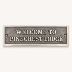 Engraved personalized brass plaque with premium solid brass finish