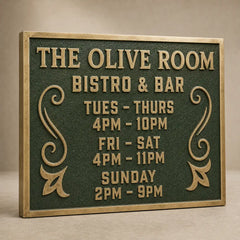 Solid bronze plaque with personalized custom engraving